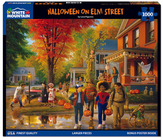 Halloween On Elm Street (2136pz) - 1000 Piece Jigsaw Puzzle