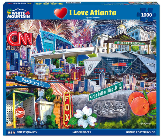 I Love Atlanta (2143pz) - 1000 Piece Jigsaw Puzzle