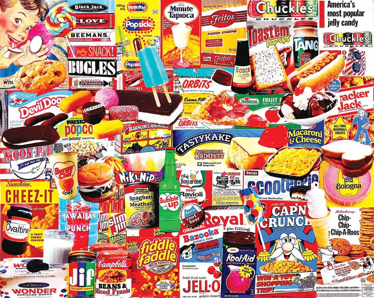 Set of 4: Artist Charlie Girard - Favorite Foods Bundle 1000 piece