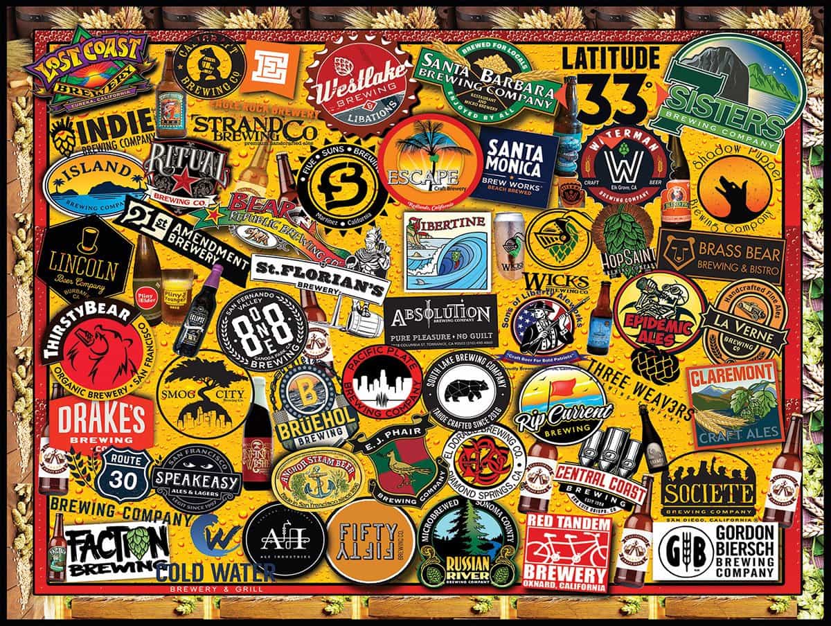 California Craft Beer (1454pz) - 1000 Piece Jigsaw Puzzle
