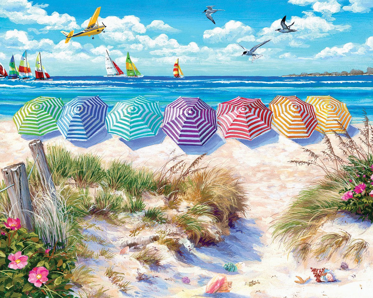 Rainbow Umbrellas (1954pz) - 1000 Piece Jigsaw Puzzle